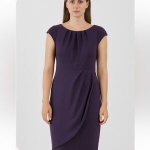 LK Bennett Deep Purple Midi Dress